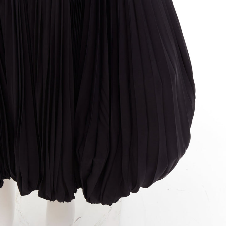 rare ALEXANDRE VAUTHIER COUTURE black pleated voluminous bubble hem skirt
