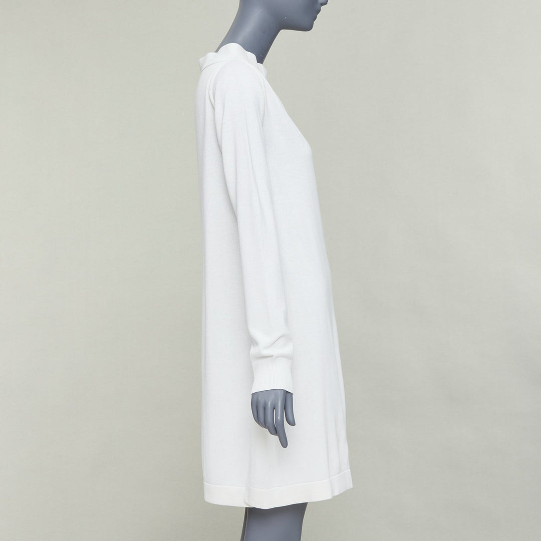 JOSEPH cream viscose blend hi bateau neck raglan sack dress FR34 XS