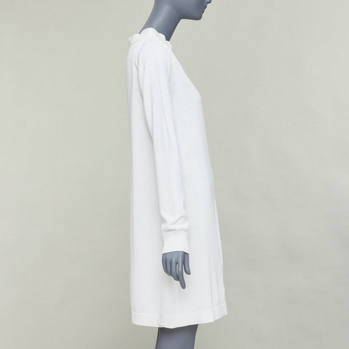 JOSEPH cream viscose blend hi bateau neck raglan sack dress FR34 XS
