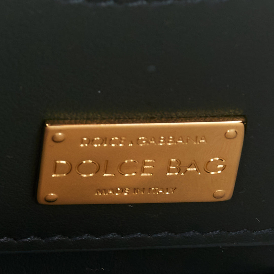rare DOLCE GABBANA Box Orologio Barocco gold metal green marble resin vanity bag