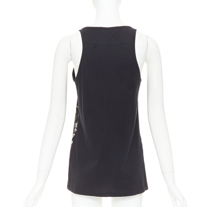 GIVENCHY Riccardo Tisci 2014  Shark and Mermaid black cottoncoop tank top M