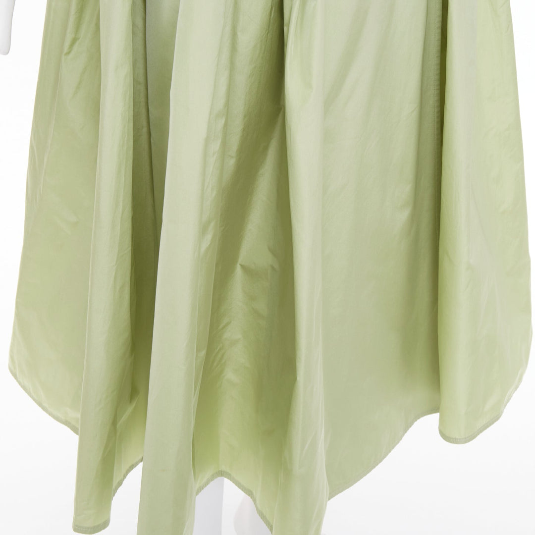 MAX MARA 2019 matcha green double breasted taffeta belted trench skirt IT36 XXS