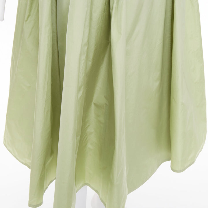 MAX MARA 2019 matcha green double breasted taffeta belted trench skirt IT36 XXS