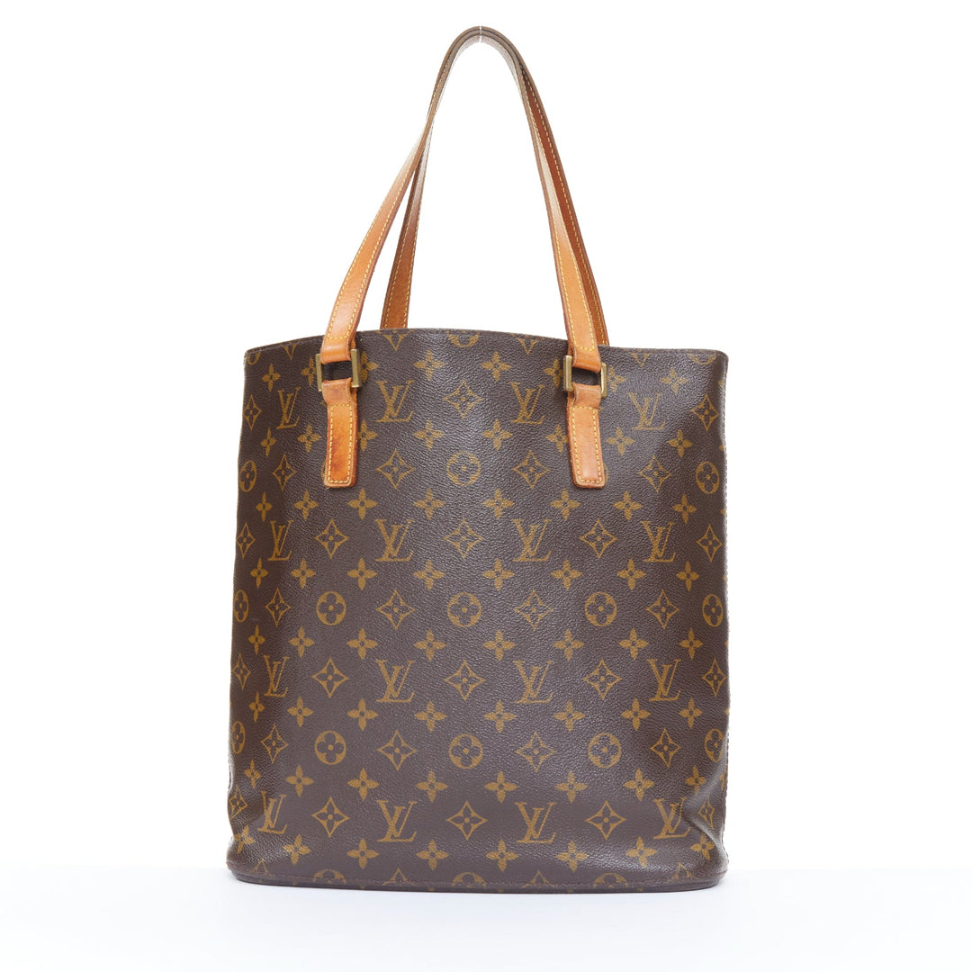 LOUIS VUITTON 2002 Vavin GM brown monogram canvas top handle shopping tote bag