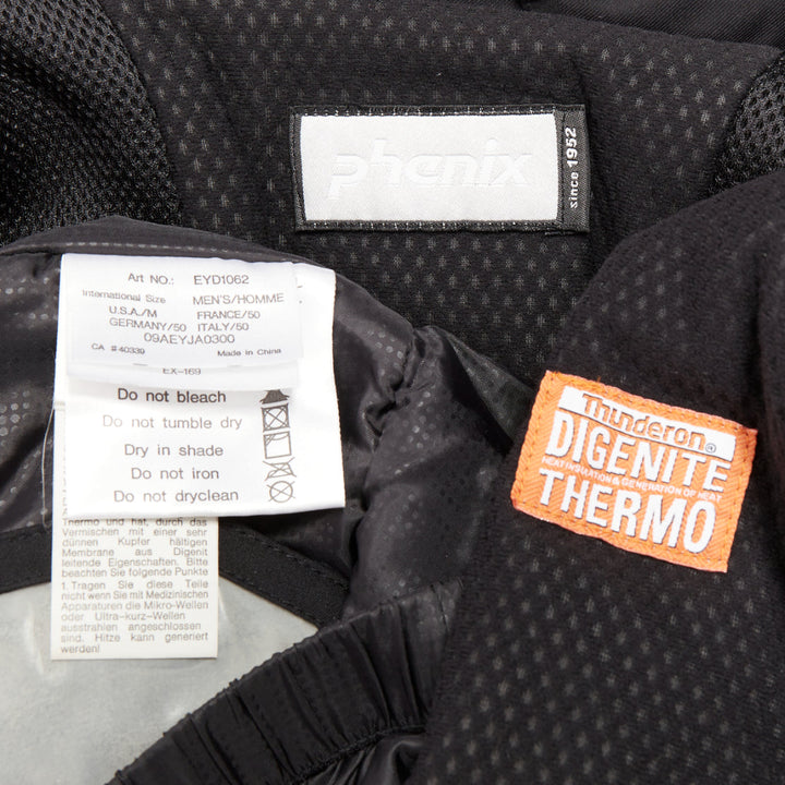 PHENIX Thunderon Digenite Thermo black waterproof 4way stretch ski jacket EU50 L