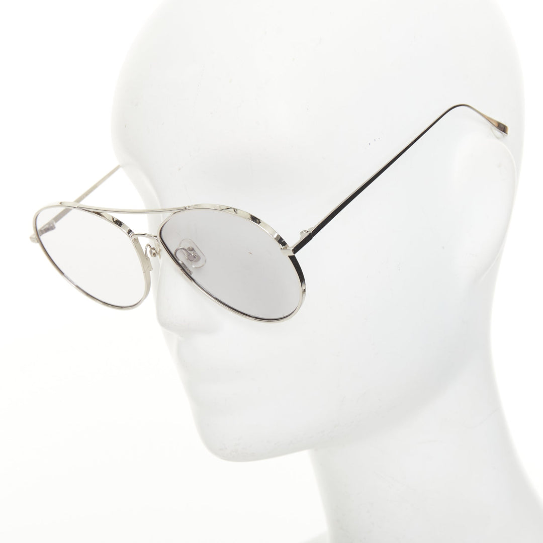 GENTLE MONSTER Ranny Ring 02 silver stainless steel titanium aviator sunglasses