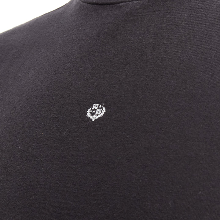 LORO PIANA Hiroshi Fujiwara black cotton white logo tshirt S