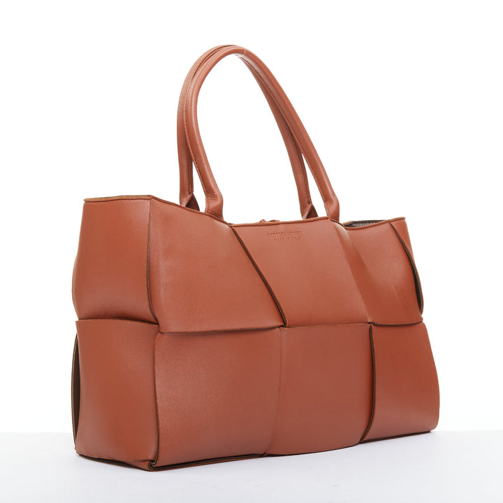 BOTTEGA VENETA Daniel Lee Arco Medium brick rust red  leather maxi tote bag