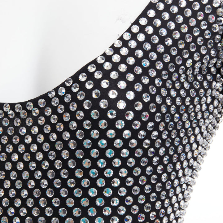 rare ALEXANDRE VAUTHIER COUTURE SS2021 Runway silver crystal scoop neck jumpsuit