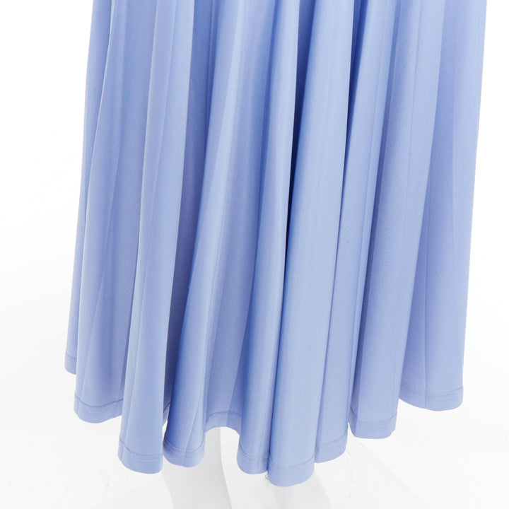 OLD CELINE Phoebe Philo sky blue pleated black waistband skirt FR34 XS