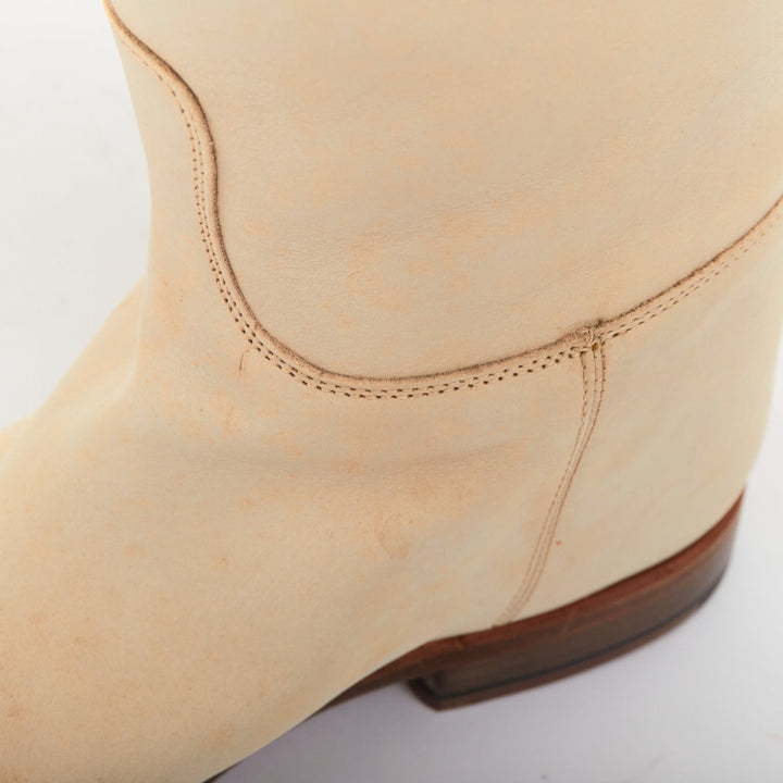 HERMES Jumping Supple light beige suede PHW Kelly buckle riding boots EU37