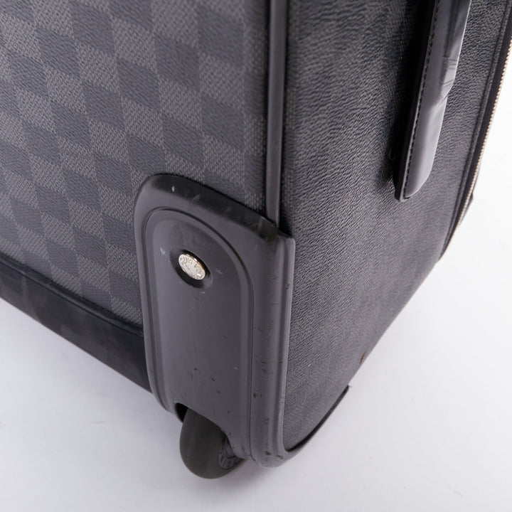 LOUIS VUITTON Damier Graphite Pegase Legere 55 black grey canvas luggage