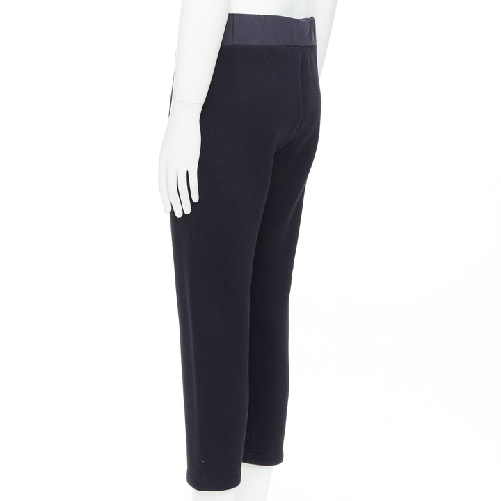 BOTTEGA VENETA navy cotton blend contrast waist bant jogger sweat pants IT44 XS