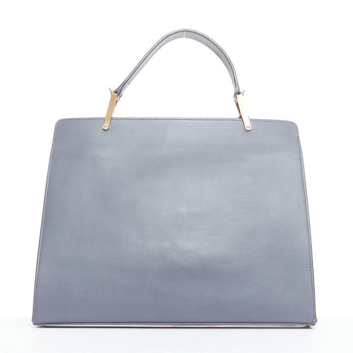 BALENCIAGA Le Dix Cartable Medium grey mix hardware structured top flap bag