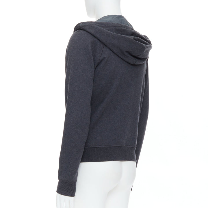 Male mannequin wearing Bottega Veneta Grey Cotton Men Hoodies in Size IT46 | Available at JHROP