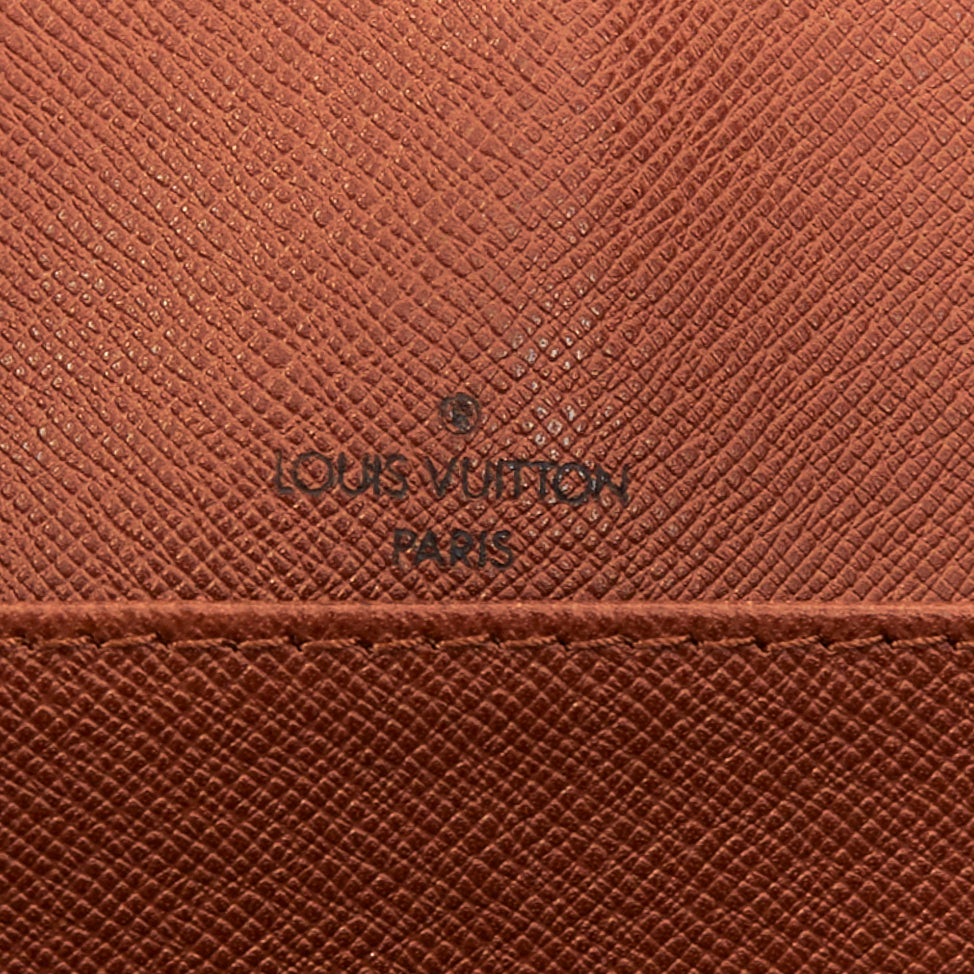LOUIS VUITTON Marne brown LV monogram honey leather duffle crossbody bag