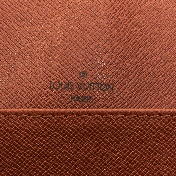 LOUIS VUITTON Marne brown LV monogram honey leather duffle crossbody bag