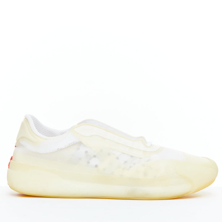 PRADA ADIDAS Luna Rossa 21 white clear rubber mesh sneakers US6.5 EU36.5