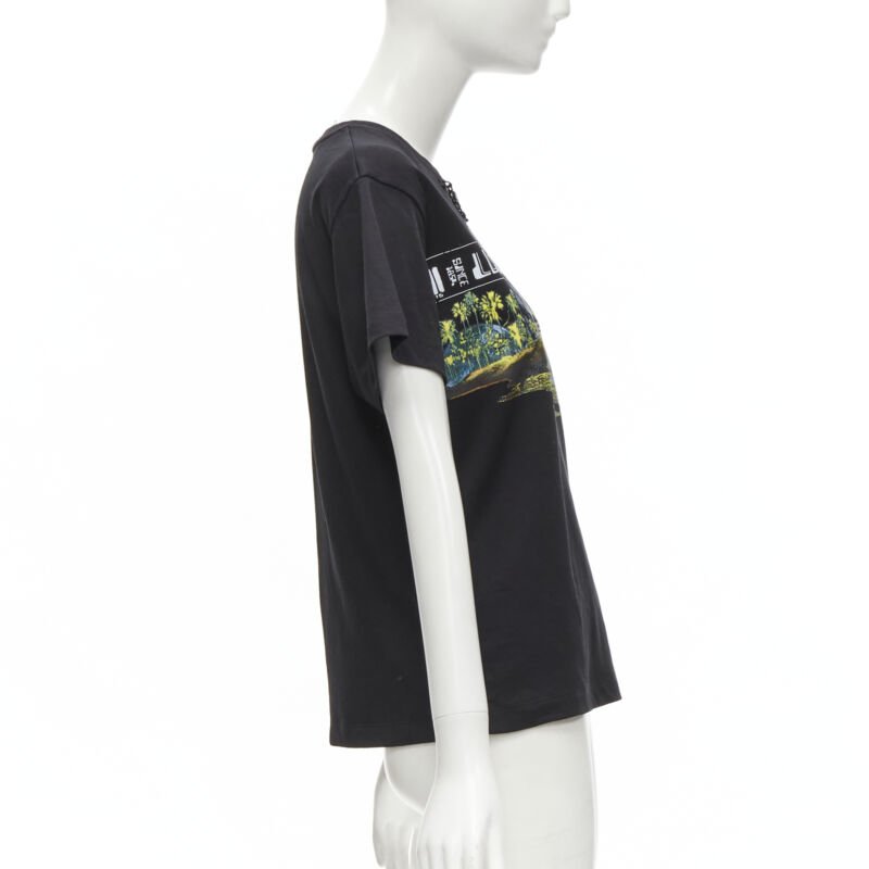 Female mannequin wearing Louis Vuitton by Nicolas Ghesquiere Black Cotton Women T-Shirt in Size  XS | Available at JHROP