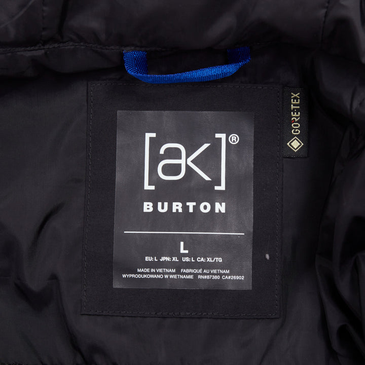 BURTON AK Cyclic true black gore-tex waterproof winter snowboard jacket L