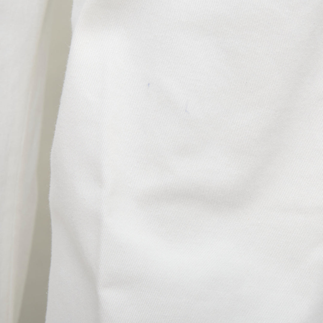 BOTTEGA VENETA off white cotton blend straight leg rolled cuff pants IT44 XS