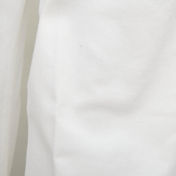 BOTTEGA VENETA off white cotton blend straight leg rolled cuff pants IT44 XS