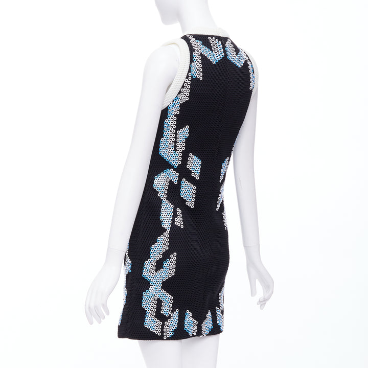 PETER PILOTTO 2013  Runway bead embellished mesh mini dress UK8 S