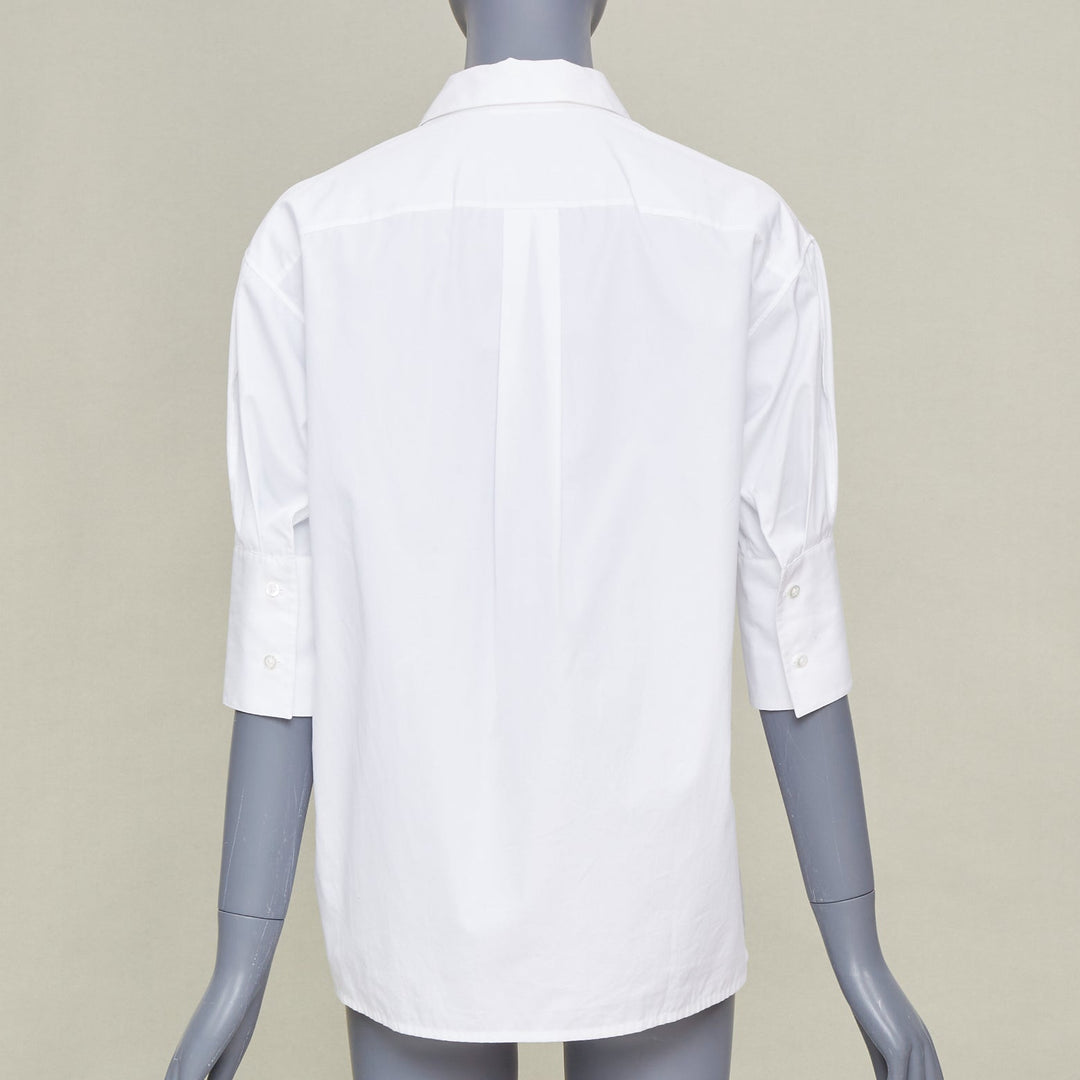 JIL SANDER 2020 7 Days Friday Optic White Poplin tailored shirt FR32 XXS