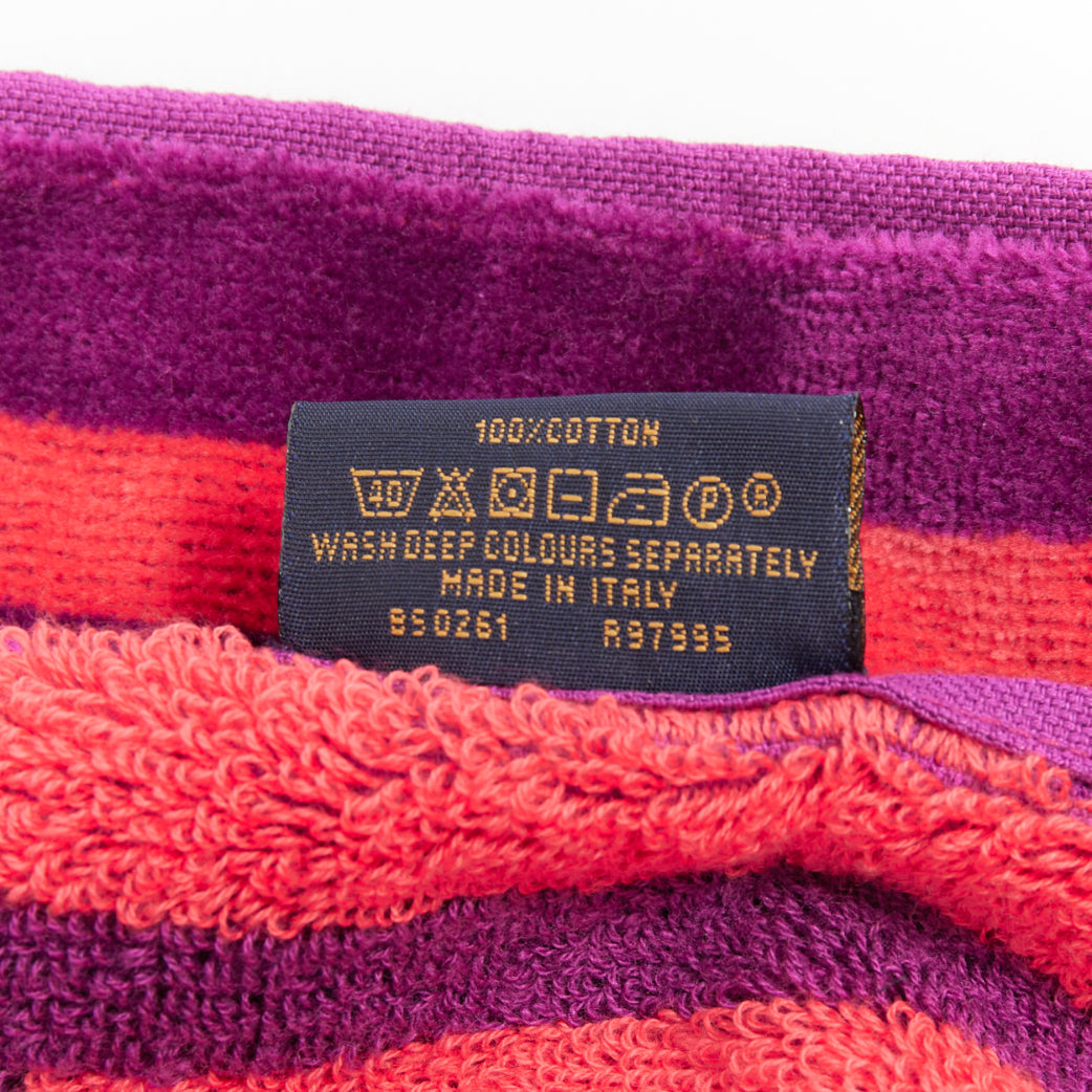 LOUIS VUITTON Vuittamins  pink purple cotton LV monogram beach towel