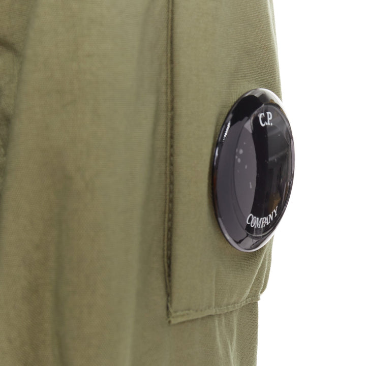 CP COMPANY 101A Taylon P olive green garment dye pocketed overshirt jacket L