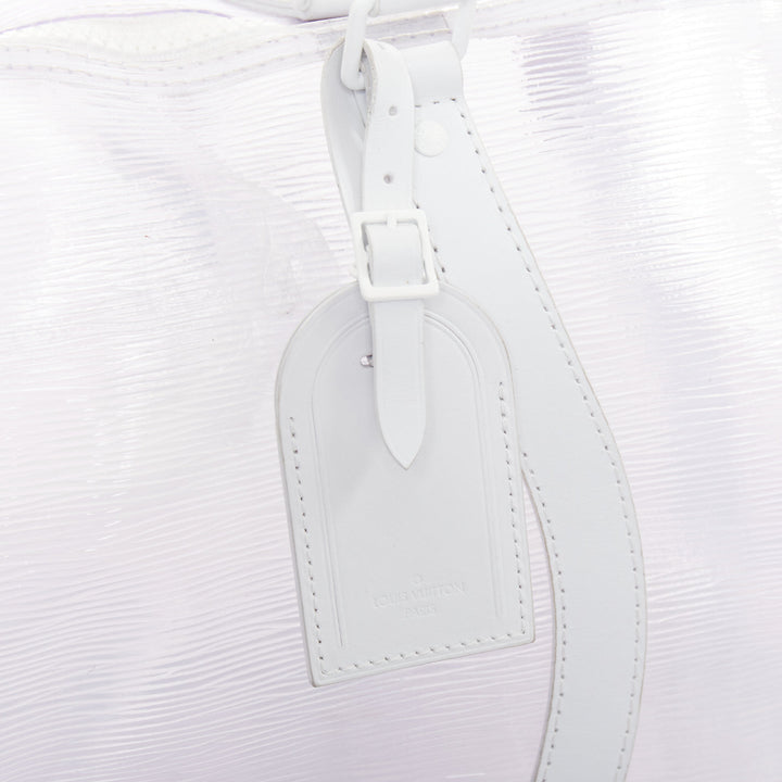 LOUIS VUITTON Virgil Abloh 2019 Keepall Bandouliere 50 white epi PVC travel bag