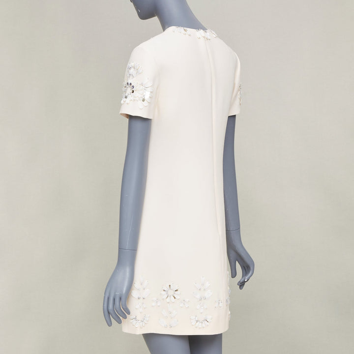 VALENTINO 2021 Bridal San Gallo ivory floral crystal dress IT40 S Meghan Markle