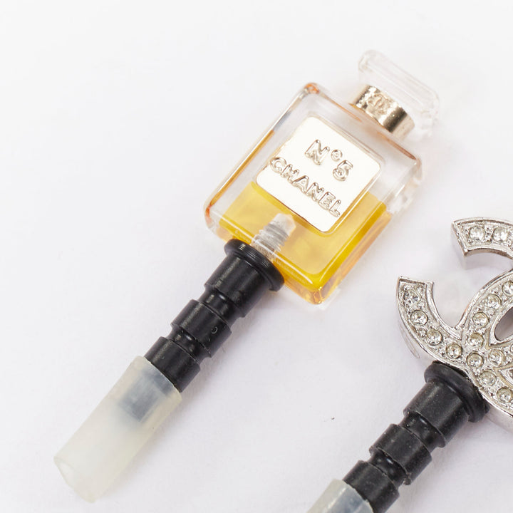 CHANEL No.5 Perfume Pave Crystal Babushka Doll phone charm plug Set of 3