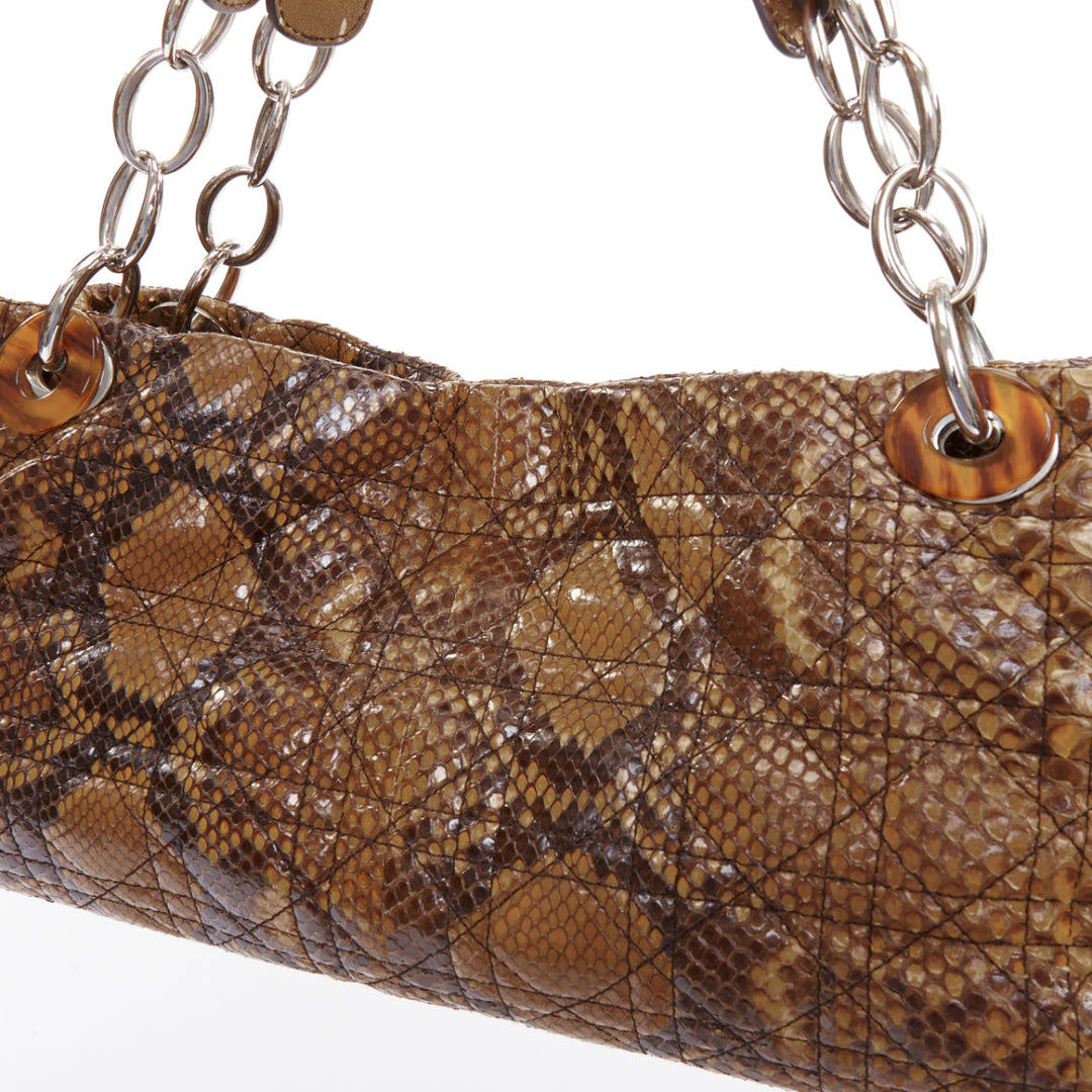 DIOR Lady Dior Soft Limited Edition brown Cannage scaled leather east west bag