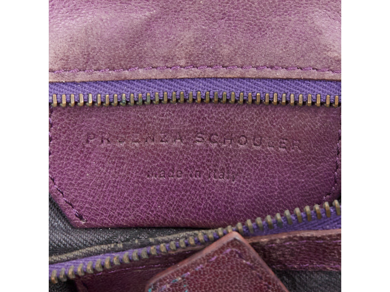PROENZA SCHOULER PS1 Medium purple leather gold hardware flap satchel bag