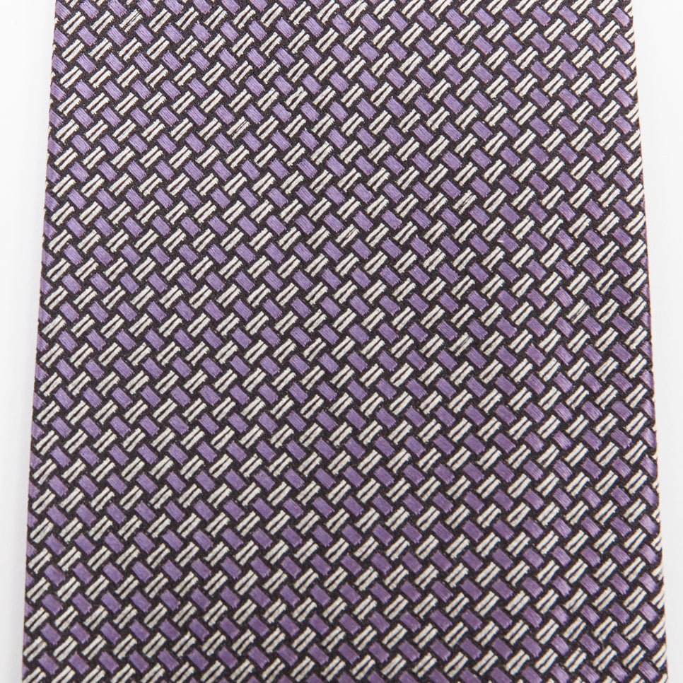TOM FORD 100% mulberry purple silk woven jacquard formal dress tie