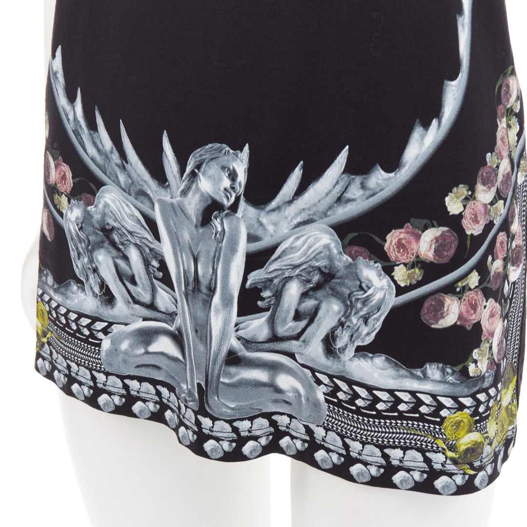 GIVENCHY Riccardo Tisci 2014  Shark and Mermaid black cottoncoop tank top M