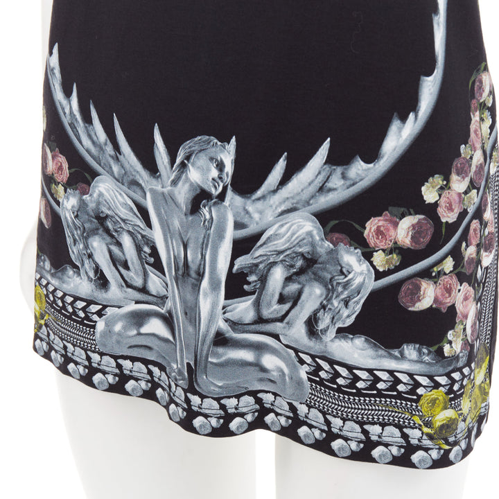 GIVENCHY Riccardo Tisci 2014  Shark and Mermaid black cottoncoop tank top M