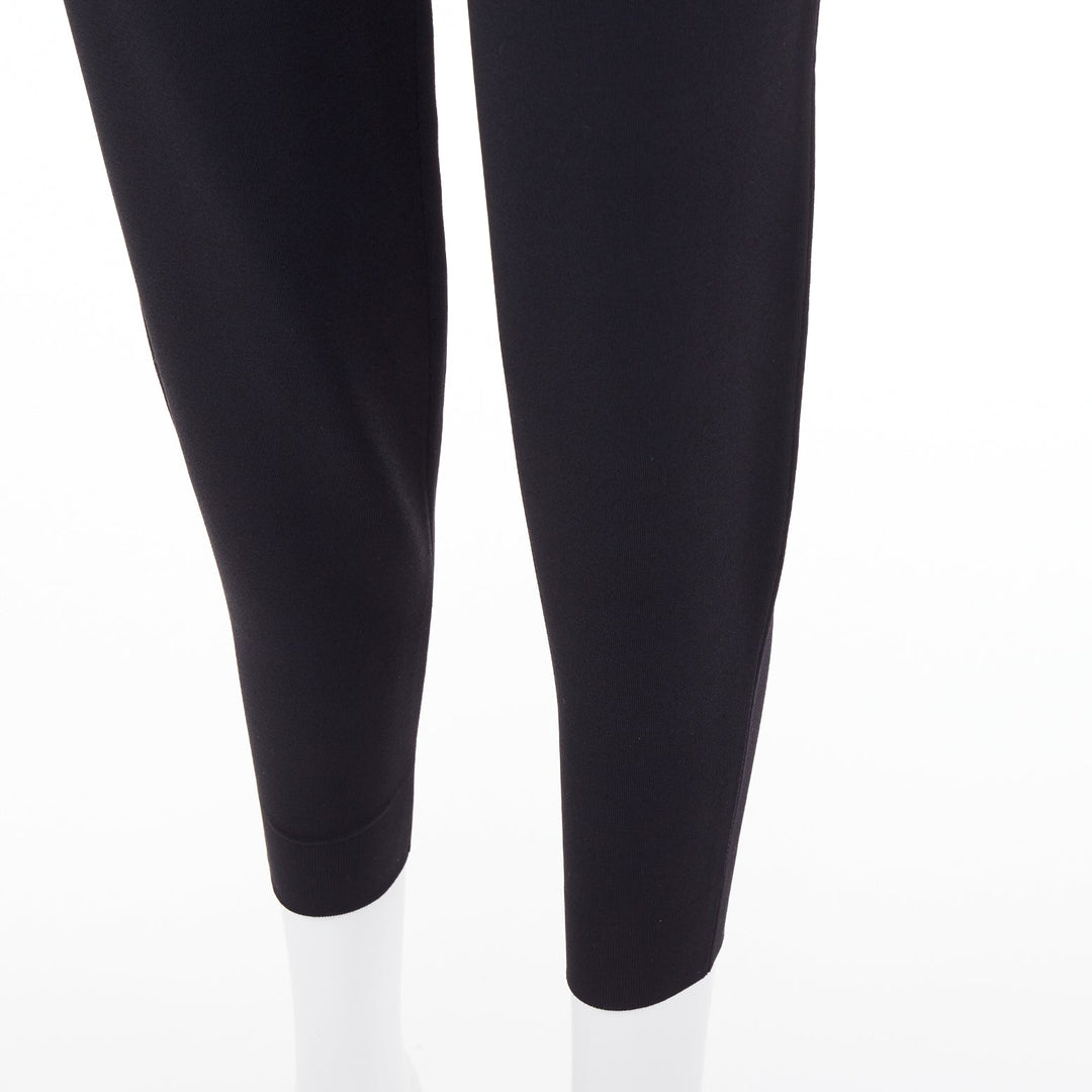 STELLA MCCARTNEY 2014 black knit rayon blend high waisted harem pants IT34 XXS