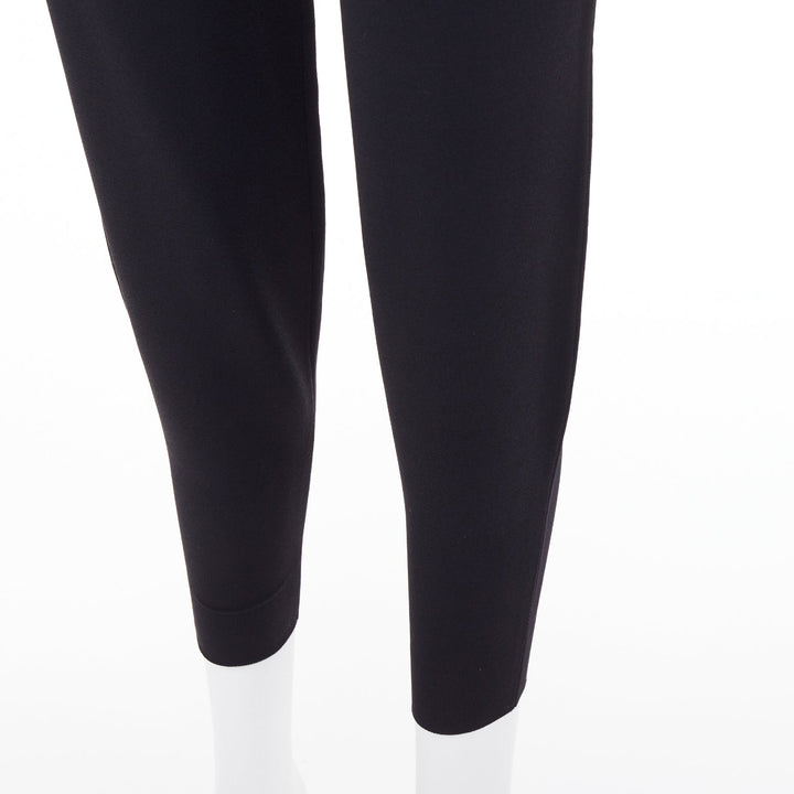 STELLA MCCARTNEY 2014 black knit rayon blend high waisted harem pants IT34 XXS