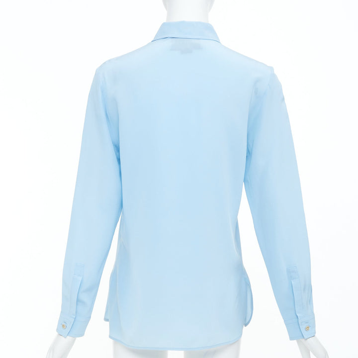 GUCCI 2015 light blue fluid button up long sleeve casual blouse shirt IT40 S
