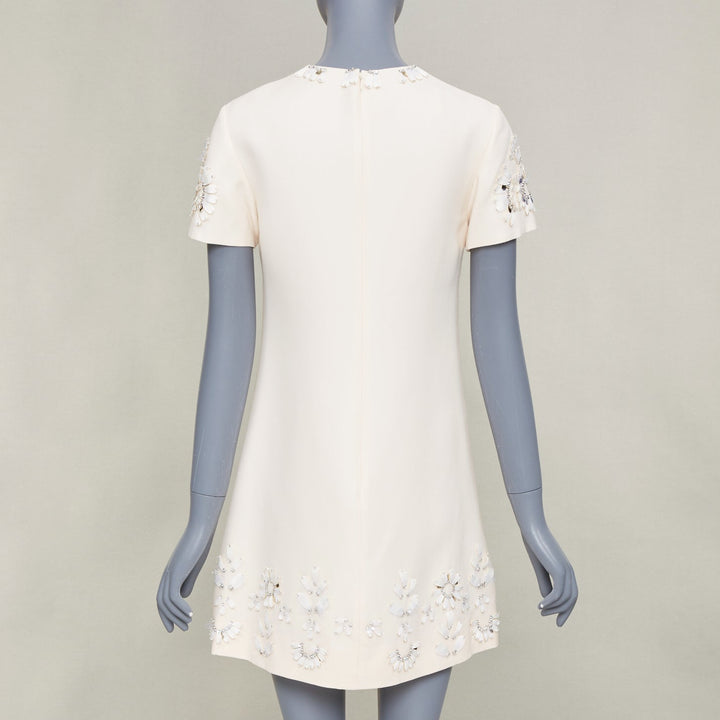 VALENTINO 2021 Bridal San Gallo ivory floral crystal dress IT40 S Meghan Markle