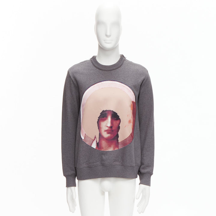 Male mannequin wearing Givenchy by Riccardo Tisci Grey Cotton Men Sweater in Size  XS | Available at JHROP