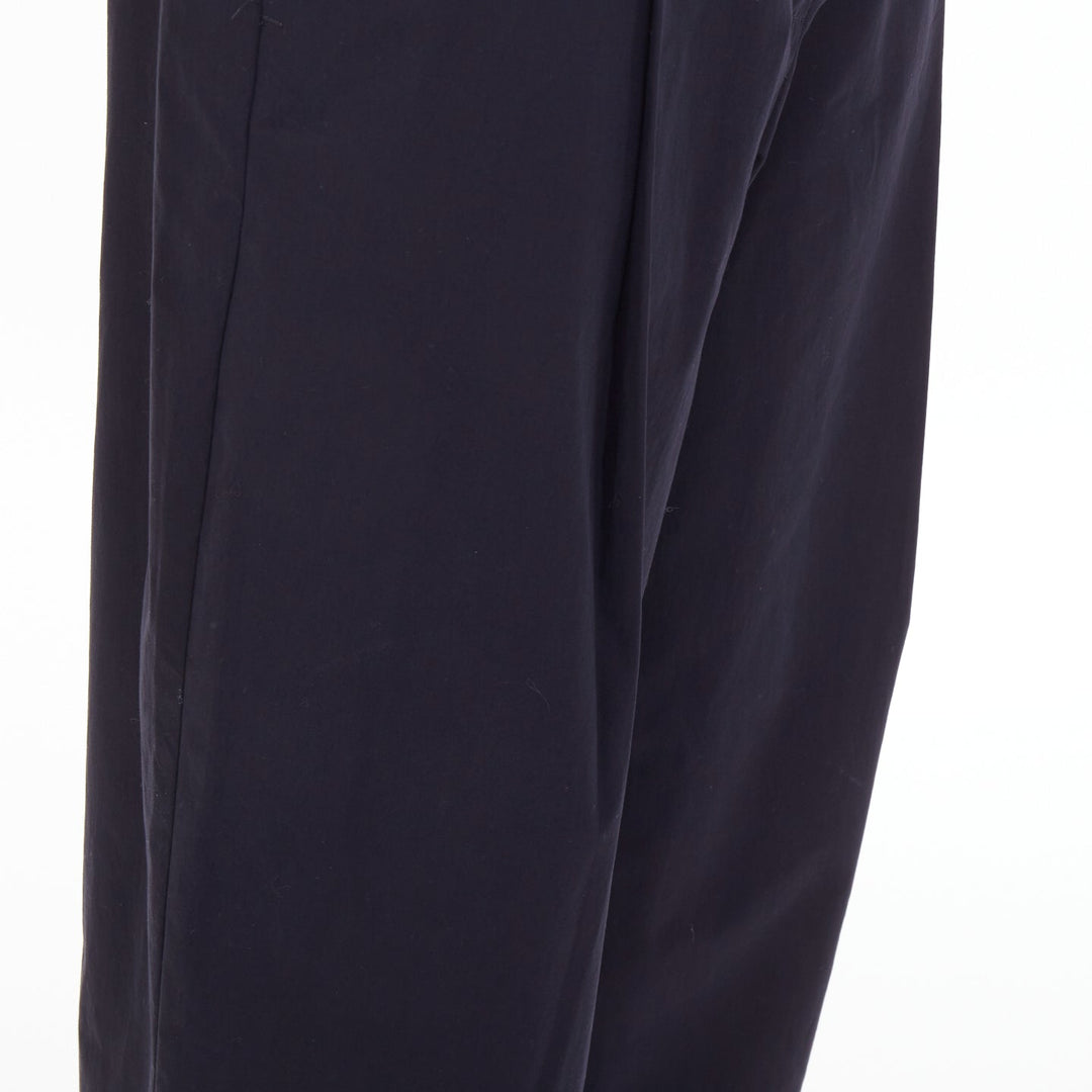 STUDIO NICHOLSON Dordoni darkest navy peached powder wide volume pants US0 XS