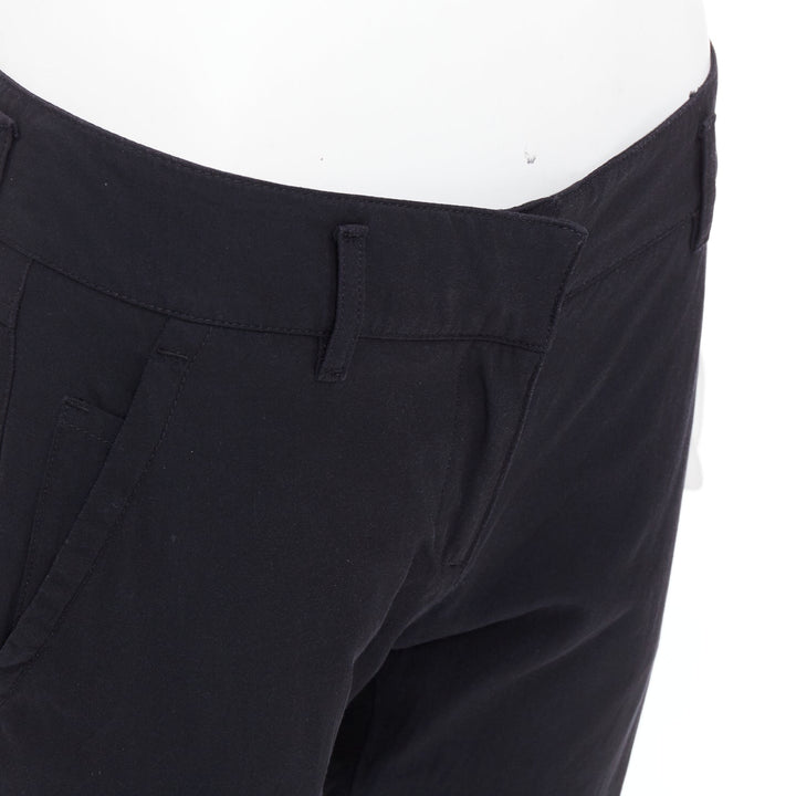 PRADA 2007 Vintage Linea Rossa black logo cropped shorts IT40 S