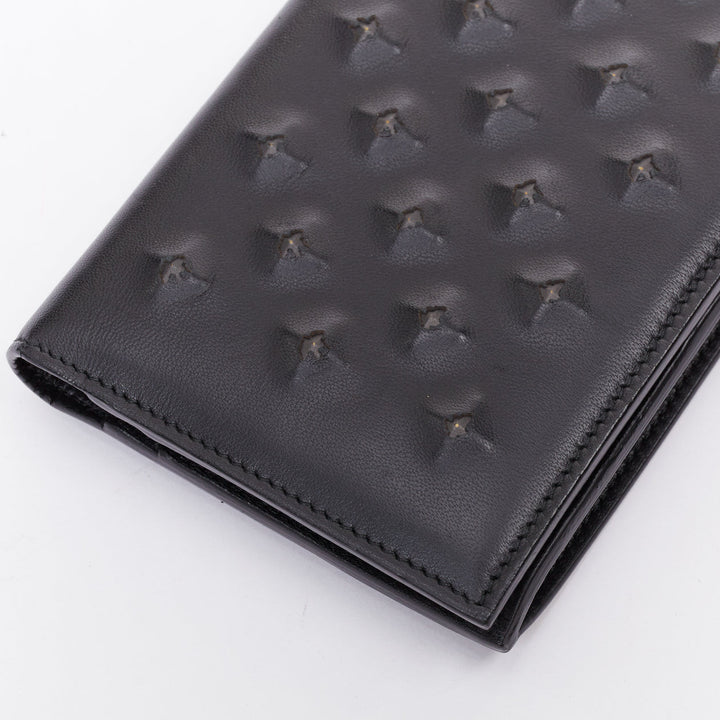 BOTTEGA VENETA black pierced stud details rectangular bifold purse wallet