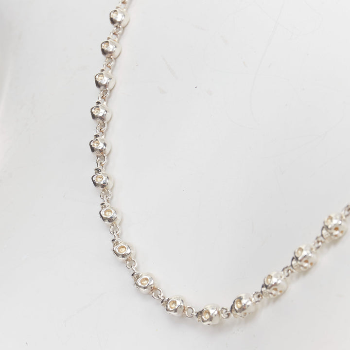 SHIPTON AND CO 925 Sterling Silver skull chain punk gothic necklace