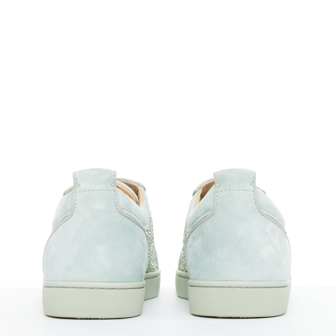 CHRISTIAN LOUBOUTIN Louis Junior Strass Flat Opalina Chrysolite sneaker EU43