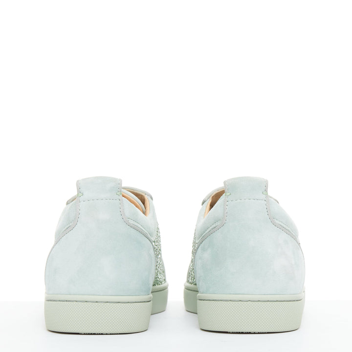 CHRISTIAN LOUBOUTIN Louis Junior Strass Flat Opalina Chrysolite sneaker EU43