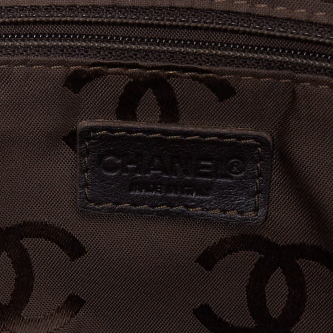 CHANEL Wild Stitch Surpique  brown lambskin leather matelasse bowler bag